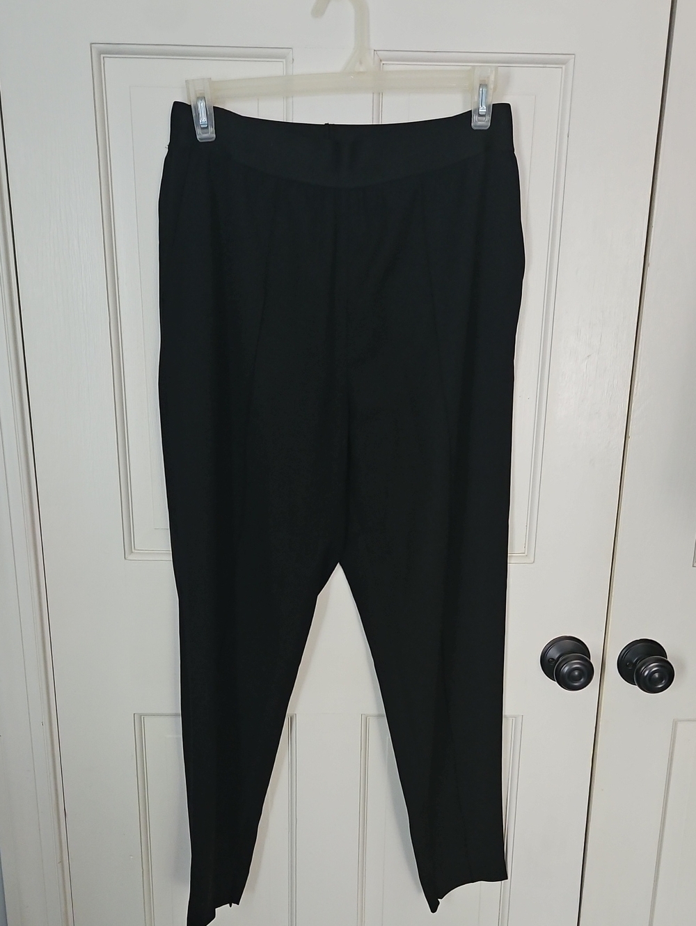 Everlane Black Tailored 100% Wool Tapered Dress Trousers